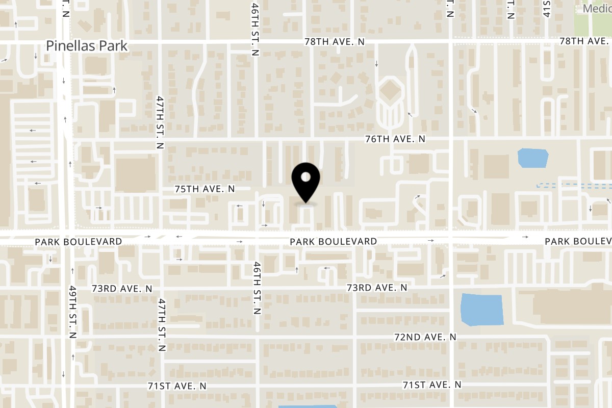 Map showing the location of Pho Quyen on 4505 Park Blvd #10 in Pinellas Park